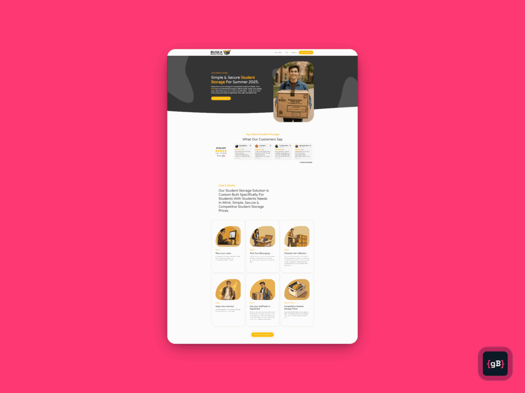 student storage, website design cork